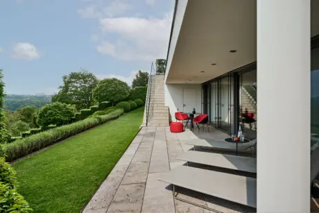 Aussicht von der Luxusvilla in Stuttgart