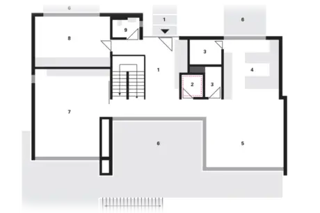 Grundriss Erdgeschoss Stuttgarter Luxusvilla