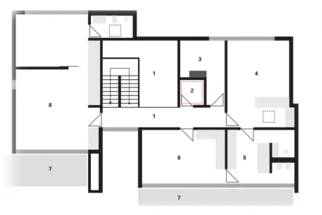 Grundriss Obergeschoss Stuttgarter Luxusvilla