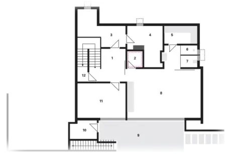 Grundriss Untergeschoss Stuttgarter Luxusvilla
